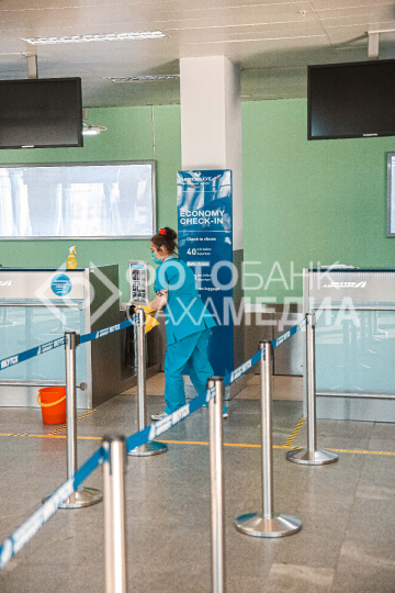 Аэропорт Якутск в дни пандемии