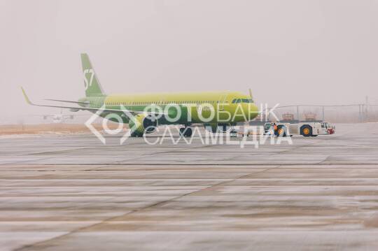 Самолет S7 в аэропорту Якутска